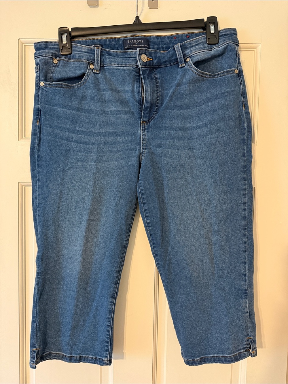 Talbots Blue Cropped Straight-Leg Jeans